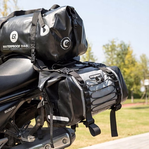 Rockbros AS-010BGR ūdensnecaurlaidīga motocikla soma, pelēka