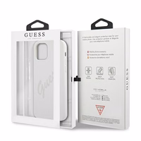 Guess GUHCP12LLSVSCR iPhone 12 Pro Max 6.7" kremīgs kietais vāciņš Script Vintage