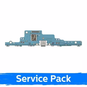 Charging Port Saderīgs ar Samsung T736 / T733 Tab S7 FE Ar Flex / Plata (Service Pack)