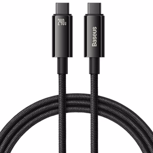 Baseus kabelis Tungsten PD USB-C - USB-C 1,0m melns 240W