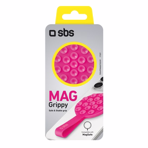 SBS MAG Grippy MagSafe saderīgs turētājs ar piesūcekni un ausi - rozā