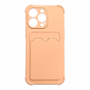 Card Armor viedtālruņa apvalks maciņš iPhone 11 Pro Max kartes maks silikona bruņas gaisa spilvens - rozā