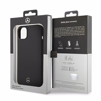 Viedtālruņa apvalks Mercedes Silicone Line iPhone 14 - melns