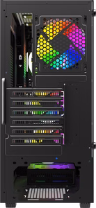 Savio Noctis Glass RGB Cube korpuss, melns