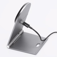 FORCELL F-ENERGY Flip Charge Qi2 15W bezvadu lādētājs saderīgs ar MagSafe sudraba