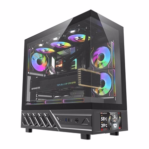 DarkFlash DS950V datora korpuss ar displeju melns ar 6 ventilatoriem