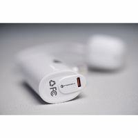 Portatīvais lādētājs Forcell F-Energy Power Plug F5K3 PD 20W 5000 mAh ar iebūvētu savienotāju USB C balta