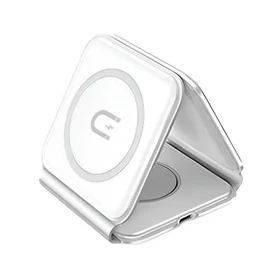 Dudao A11N 15W 3in1 indukcijas lādētājs - balts + USB-C / USB-C kabelis