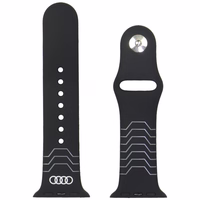Siksniņa Audi Geometric Pattern Silicone Watch Strap priekš Apple Watch 40/41/42mm melns
