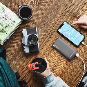 Powerbank Wozinsky K65+ 65W 30000mAh 2x USB-C, 1x USB-A 65W - gray