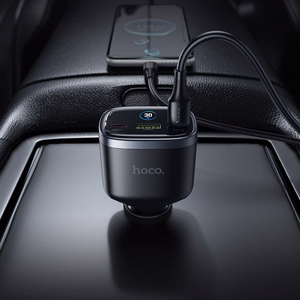 Automašīnas lādētājs Hoco Z70, USB-A + 2 × USB-C, PD QC3.0, 93 W, melns