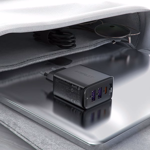 Acefast A57 PD 35W GaN зарядное устройство 2x USB-A + USB-C 3 порта - чёрный
