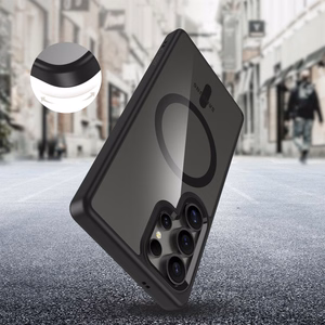 Tech-Protect MagMat MagSafe viedtālruņa apvalks Samsung Galaxy S25 Ultra - caurspīdīgs melns