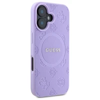Guess Saffiano peonijas klasiskā logotipa magnētiskais viedtālruņa apvalks iPhone 16 - violeta