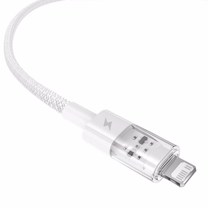 Baseus Gem USB-A uz Lightning 2.4A ātras uzlādes kabelis 1 m, balts