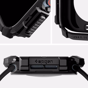 Чехол Spigen Rugged Armor для Apple Watch 10 (42mm) - чёрный