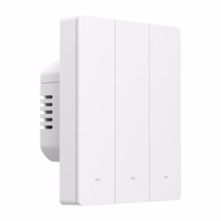 SONOFF M5-3C-80W WiFi Matter viedais sienas slēdzis (3 kanāli, rāmim)
