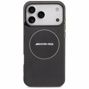 AMG двухслойный прозрачный дымчатый MagSafe чехол для iPhone 17 Pro Max - черный