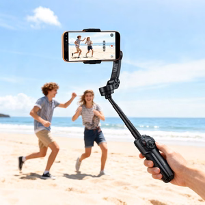 Gimbal ar 3 asu stabilizāciju un tālvadības pulti Hoco K91 melns