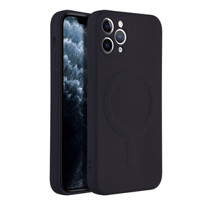 SILICONE MAG COVER viedtālruņa apvalks, saderīgs ar MagSafe, IPHONE 11 Pro melns