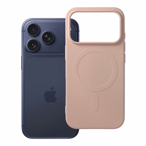 Silikona Mag Cover maciņš modelim iPhone 17 Pro / 18 Pro, saderīgs ar MagSafe ar lielu kameras izgriezumu – rozā
