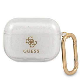 Guess GUAPUCG4GT AirPods Pro apvalks Caurspīdīgs Glitter kolekcija