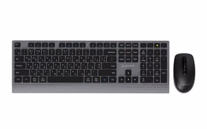 Gembird wireless keyboard and mouse set (KBS-WPS-02-CYRL) – Bluetooth, Cyrillic layout, black