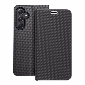 LUNA Book Carbon viedtālruņa apvalks SAMSUNG A54 5G melns