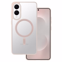 Akrila krāsains Magsafe apvalks Samsung Galaxy S25 Edge gaiši rozā