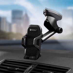 FORCELL F-GRIP Carbon Bracket standarta rokas auto turētājs vējstiklam / paneļa stiprināšanai melns