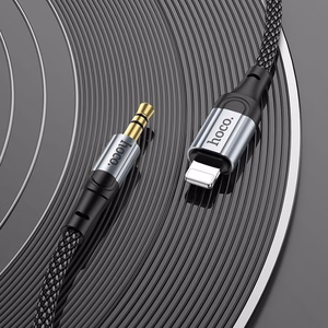AUX kabelis Lightning uz Jack 3,5 mm Hoco 1 m UPA26 melns