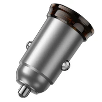 Auto lādētājs Hoco USB C QC PD 30W NZ16 metāla pelēks