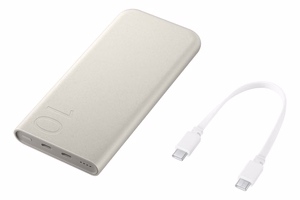 Portatīvais lādētājs Samsung EB-P3400XUEGEU FastCharge 2x USB-C 25W 10000mAh (smilškrāsas)