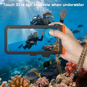 Tech-Protect IPX8 Pro Waterproof Phone Maciņš - oranžs and melns