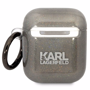 Karl Lagerfeld KLA2HNKCTGK Airpods 1/2 cover black/black Gliter Karl&Choupette