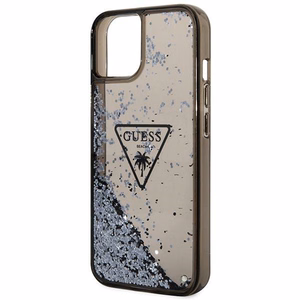 Guess GUHCP14SLFCTPK iPhone 14 6.1" melns/melns cietais apvalks Liquid Glitter Palm Collection