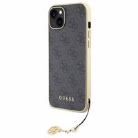 Guess 4G Charms Collection viedtālruņa apvalks iPhone 15 Plus - pelēks