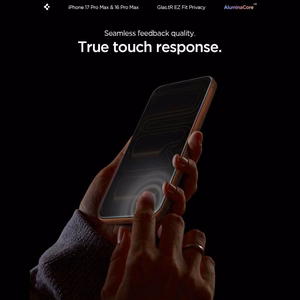 Spigen Glas.tR EZ Fit privātuma rūdīto aizsargstiklu komplekts iPhone 16 Pro Max / 17 Pro Max – 2 gab.