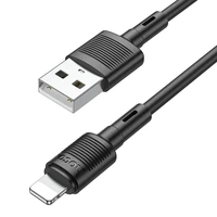 Kabelis USB A uz Lightning Hoco 2,4A 1 m X83 melns