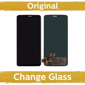 LCD Displejs Saderīgs ar OnePlus 6 Melns (Renewed: China)