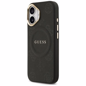 Guess Peony Hot Stamp MagSafe viedtālruņa apvalks iPhone 17 - melns