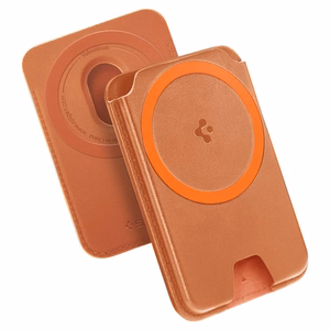 Spigen Valentinus MagFit+ MagSafe magnētiskais karšu maciņš tālrunim – oranžs