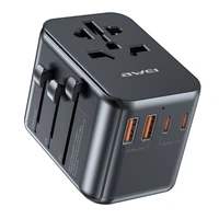 Universālais ceļojumu lādētājs Awei C-39 35W GaN 2xUSB-A/3xUSB-C melns