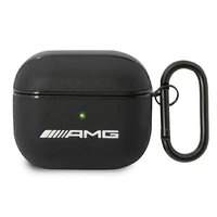 AMG ādas liels logotips apvalks AirPods 3 - melns