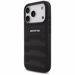 AMG Leather Debossed Lines Logo Чехол для iPhone 17 Pro - чёрный