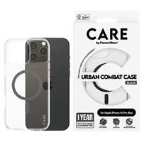 CARE by PanzerGlass Flagmanis viedtālruņa apvalks iPhone 16 Pro Max 6.9" melns/melns Magnētiskais 1348