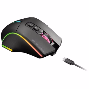 Mars Gaming MMWVECTOR optiskā pele labajai rokai, RF bezvadu savienojums, Bluetooth un USB Type-A, 12000 DPI