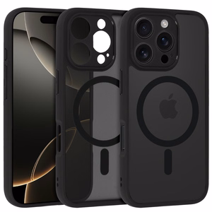 Viedtālruņa apvalks Magnētiskais Pilnīgi matētais Iphone 16e melns