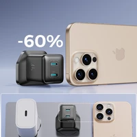 Joyroom JR-TCG17 45W 2 x USB-C sienas lādētājs (UK spraudnis) - melns