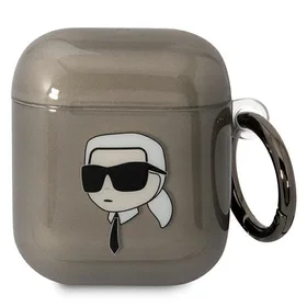 Karl Lagerfeld KLA2HNIKTCK AirPods 1/2 apvalks melns/melns Karl`s Head